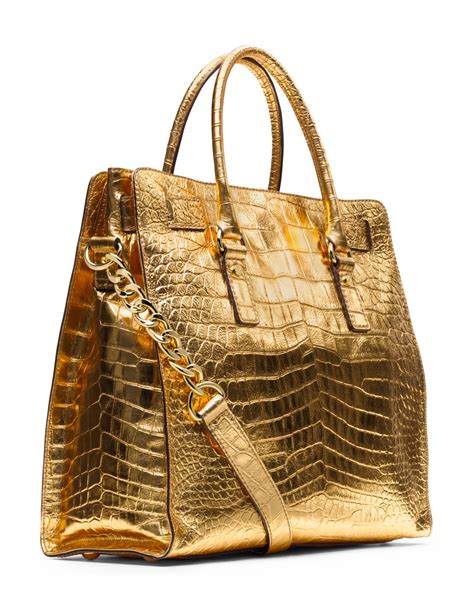 michael kors goldkette|michael kors large gold tote.